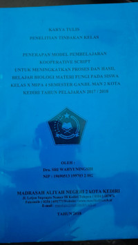 Image of Karya Tulis Penelitian Tindakan Kelas: Penerapan Model Pembelajaran Kooperative Script