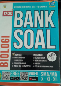 Image of 1700 Bank Soal Biologi SMA/ MA/ Nunung Nurhayati