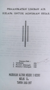 Image of PEMANFAATAN LIMBAH AIR KELAPA UNTUK MINUMAN SEGAR