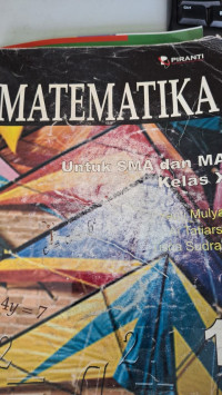 Image of Matematika Untuk SMA Dan MA / Yanti Mulyati dkk