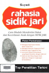 Image of Rahasia Sidik Jari : Cara Mudah Mendeteksi Bakat dan Kecerdasan Anak Menggunakan Sidik Jari / Suyadi
